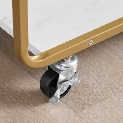 US Local 6-Tier Bar Cart, Slide Bar Serving Cart, Retro Style Wine Cart For Kitchen, Beverage Cart With Wine Rack And Glass Holder, Rolling Drink Trolley For Living Room, Dining Room