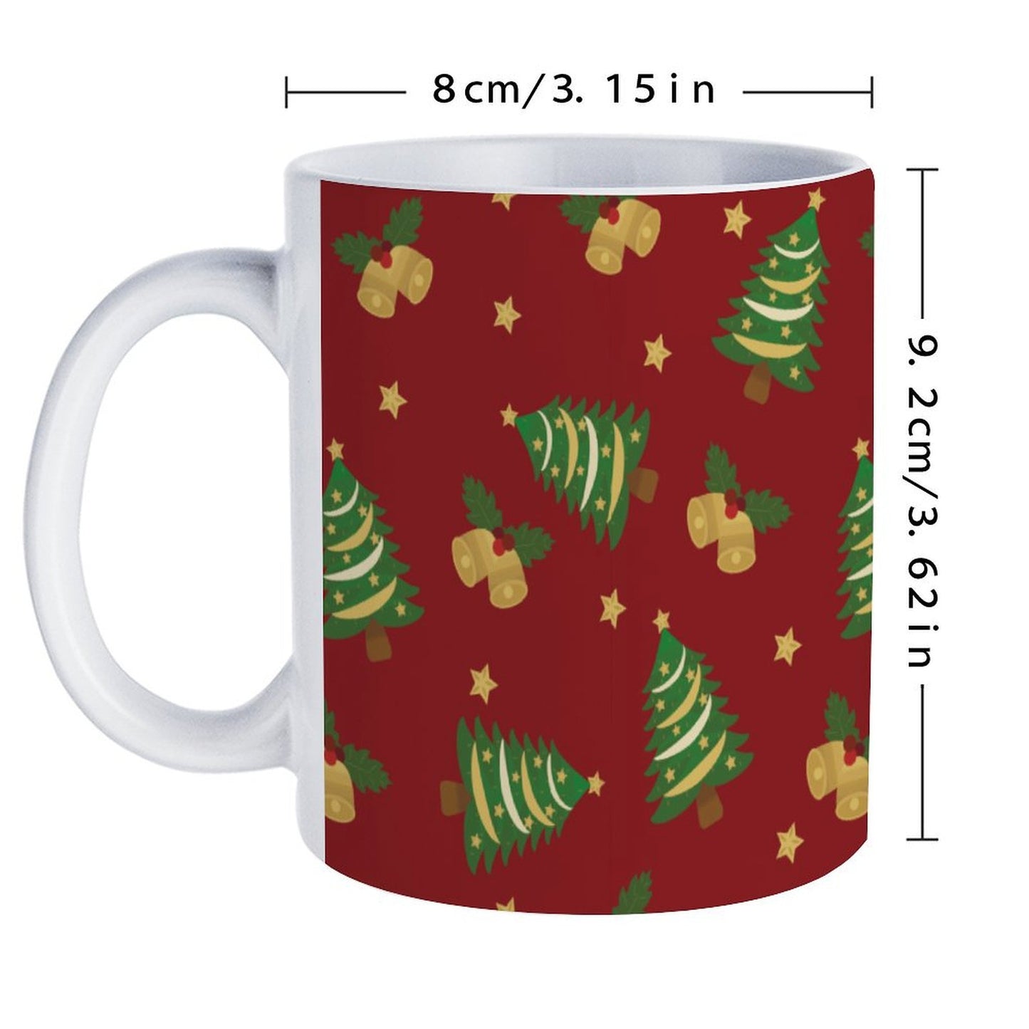 POD US Local White mug with full print, Christmas Tree 0061