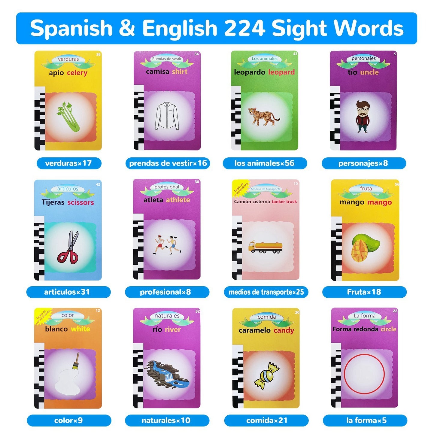 US Local Blue-Pink Color Options -- 1Pc Spanish & English Talking Flash Cards 224 Sight Words Bilingual Flash Cards Rechargeable Card Early Educational Toy For Boys Girls Aged 1 2 3 4 5 6 7 8 Years Old