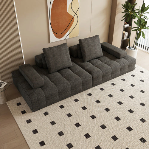 US Local Sofa Couch For Living Room, Modern Loveseat Sofa With Extra Deep Seats, Comfy Armrests, Couches For Living Room Apartment Lounge, Easy Assembly, Grey