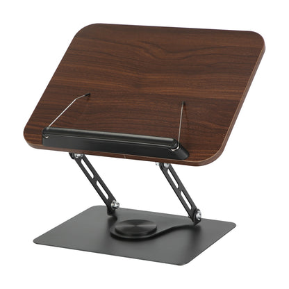 US Local 1Pc Book Stand For Reading Foldable Wood Book Holder Reading Rack Paper Stand With Adjustable Height 360 Degree Rotatable Base Dual Paper Clips For Book Sheet Music Laptop Drawing Tablet