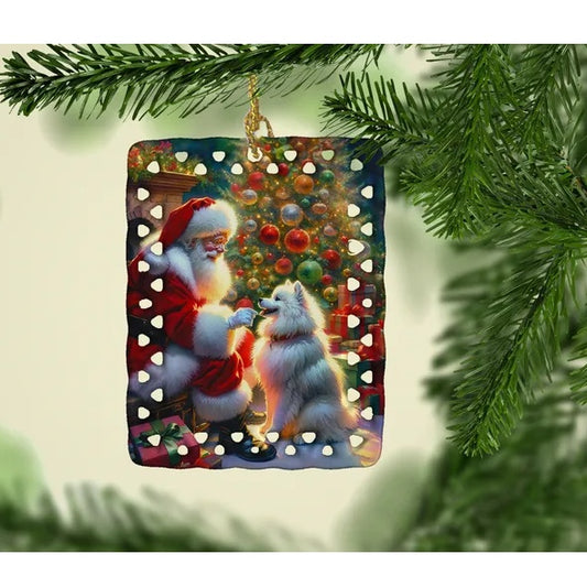 US Local American Eskimos And Santa Claus Porcelain Decorations Christmas Tree Hanging Decorations