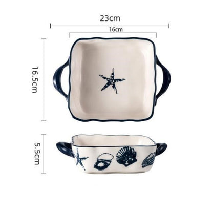 Creative Ceramic Cutlery Household Oven Special Baking Pan