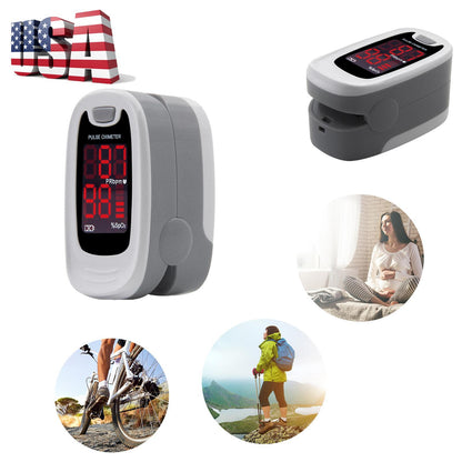 US Local Finger-clip Pulse Oximeter, Blood Oxygen Saturation And Heart Rate Monitoring, With Soft Case, FDA Approved