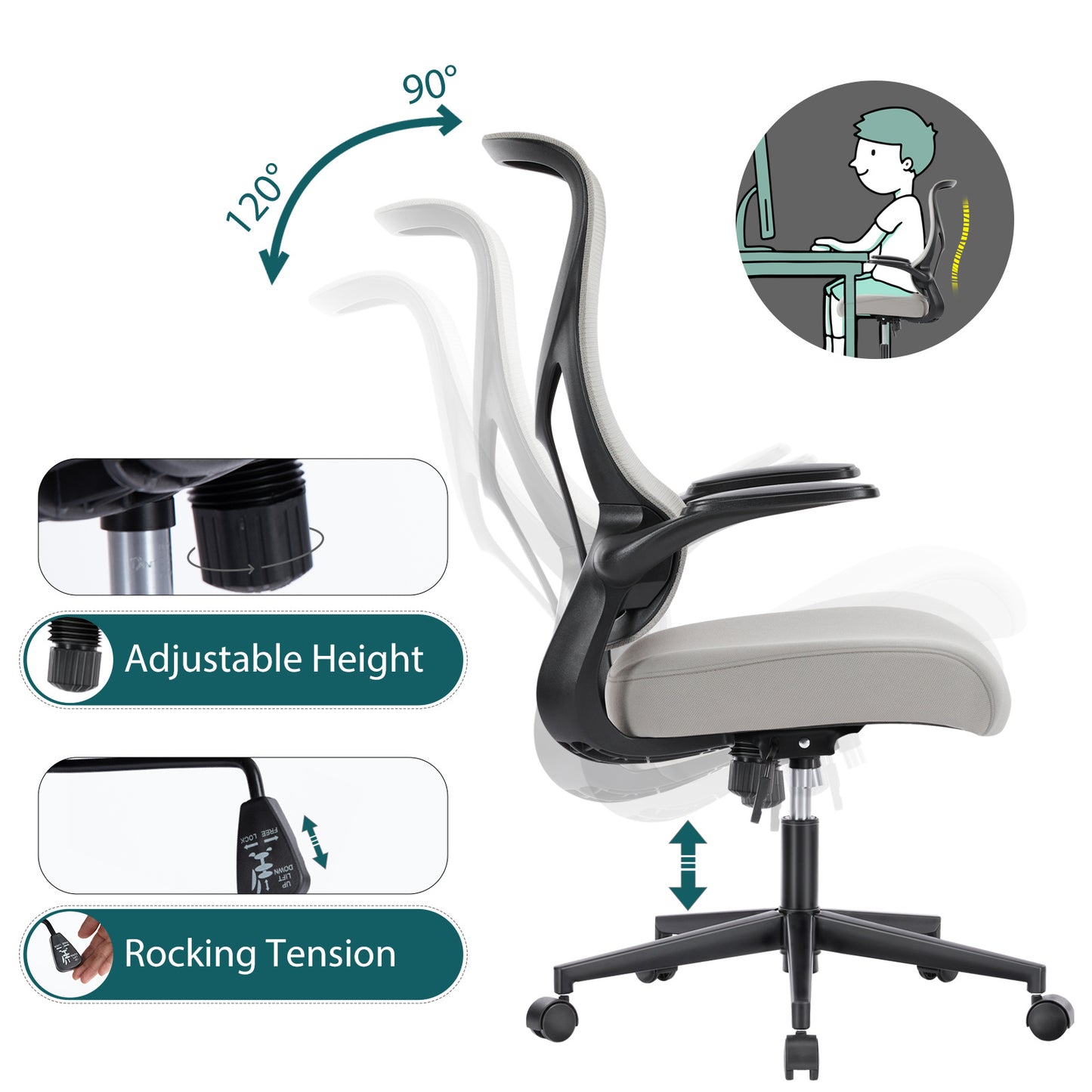 US Local Ergonomic Computer Net Chair