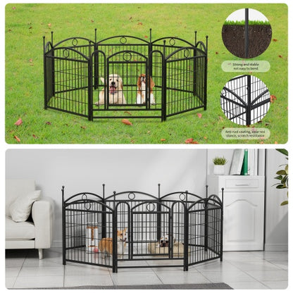 US Local Dog Playpen Indoor 24 Inch 8 Panel Metal Dog Playpen