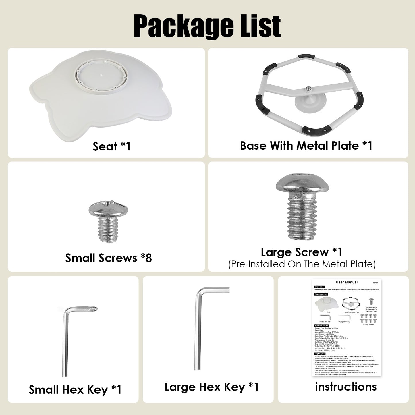 US Local 1Pc Kids Spinning Chair Autism Sensory Swivel Chair Balancing Seat Toy Rotation Chair For Autistic Kids Train Body Coordination Relieve Motion Sickness For Over 3 Years Old Kids