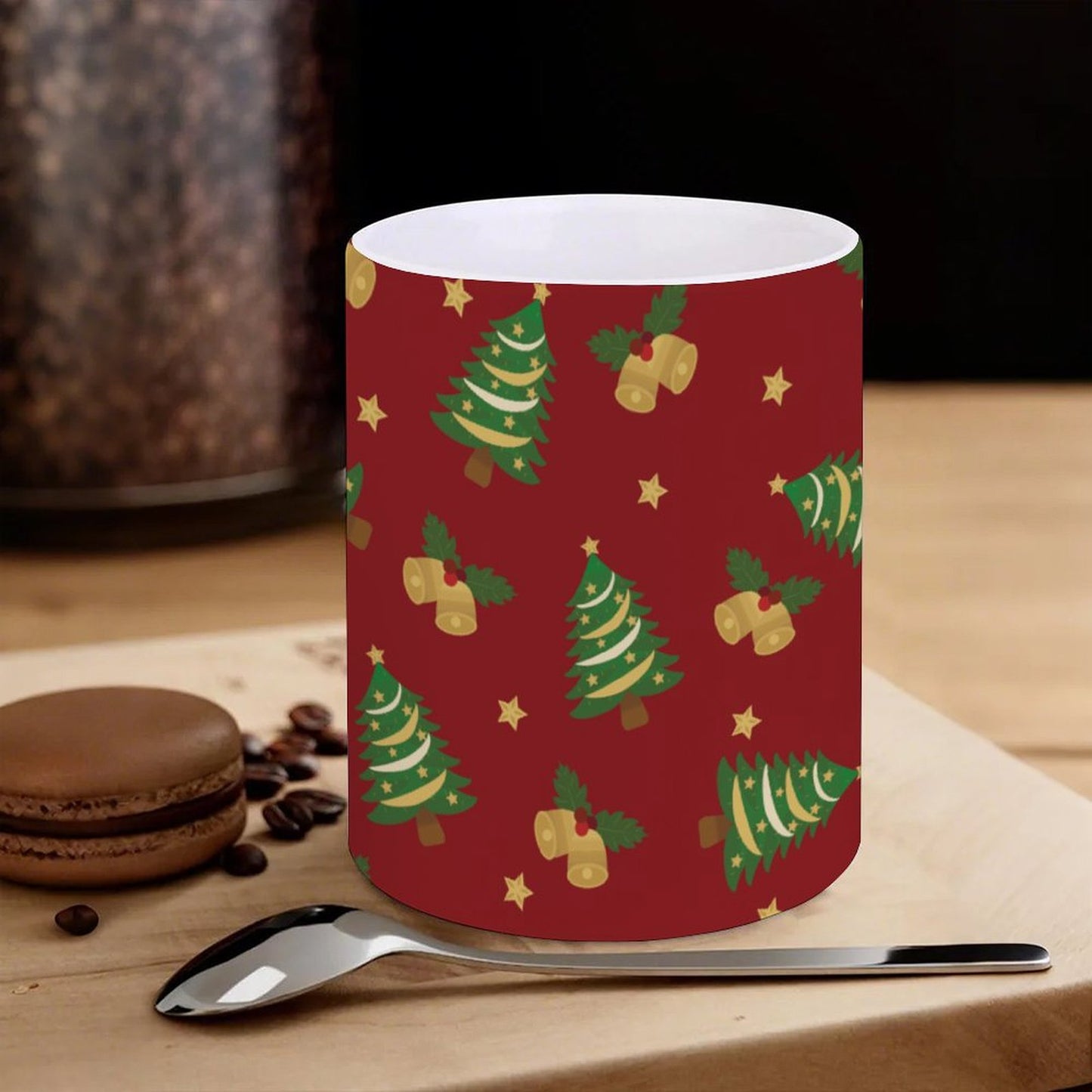 POD US Local White mug with full print, Christmas Tree 0061