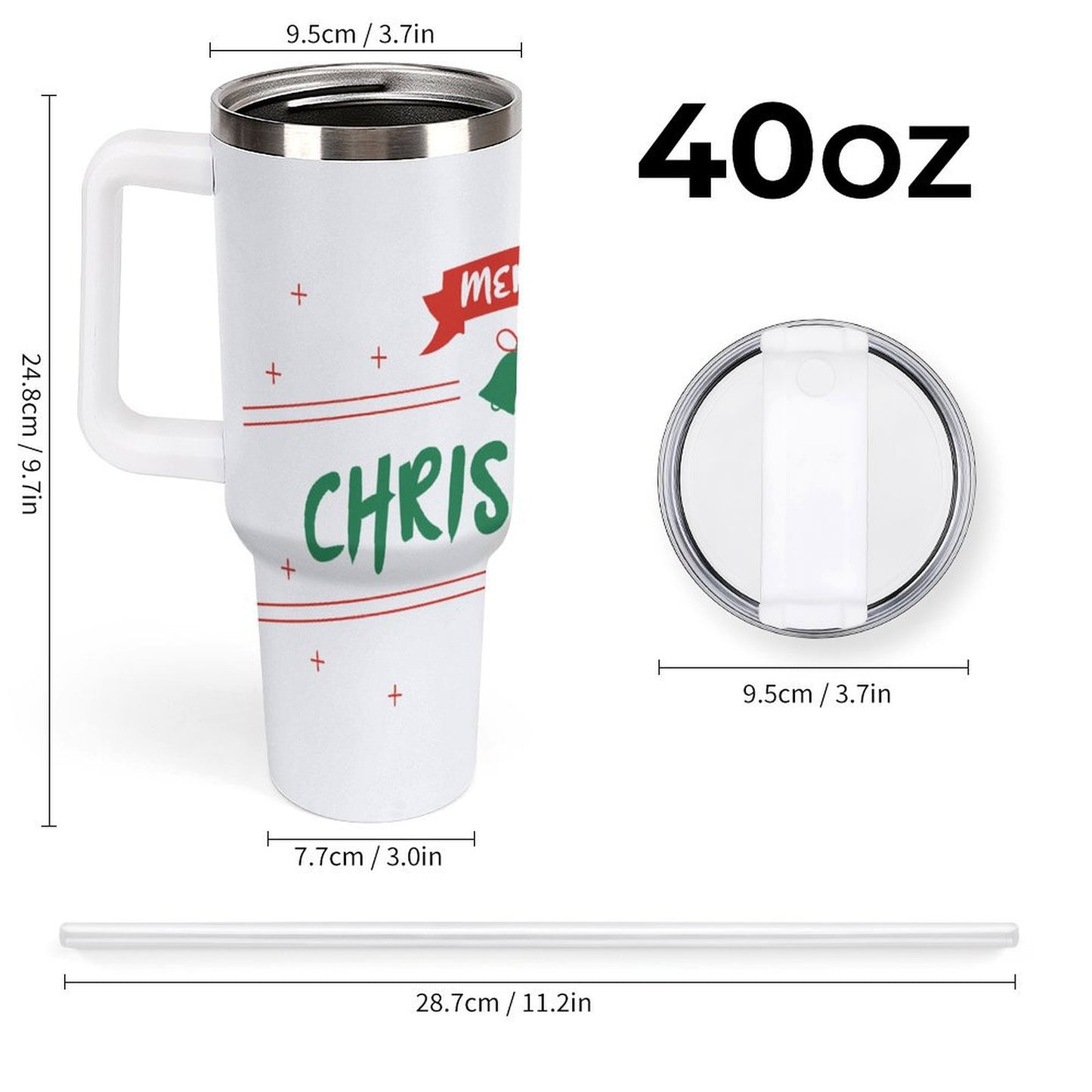 PHDT00082 POD US Local Tumbler 40 oz Large Capacity Car Cup Christmas