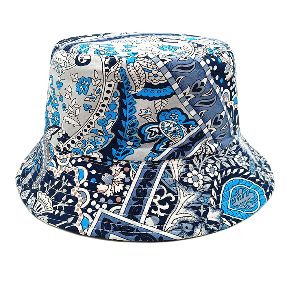 Paisley Bucket Hat Color Matching Printing Double-sided Wear