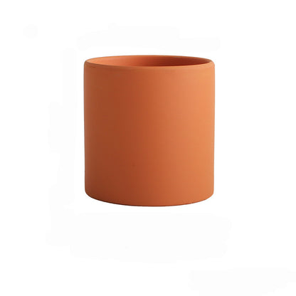 Ceramic Flowerpot With Straight Tube And Tray