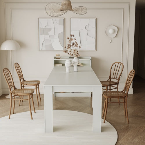US Local Modern Extendable Dining Table With Storage