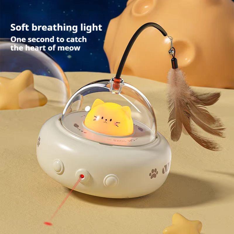 US Local Smart Electric Cat Car With Automatic Laser Pointer - Cat Fun, Energy-Saving Product