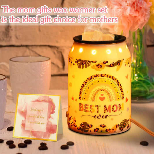 US Local Mom Gifts Wax Warmer, Wax Melt Warmer Ceramic Electric Scentsy Candle Wax Melts Good Mom Meaningful Gifts For Mom For Livingroom Kitchen Bathroom