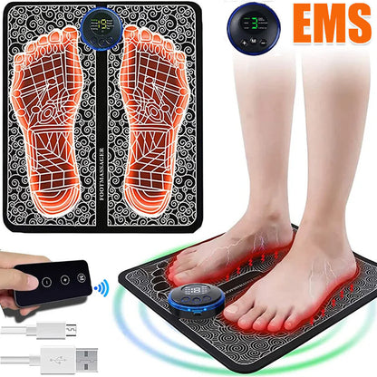 US Local Electric EMS Foot Massager Mat Relax Muscle Stimulator Leg Shaping Massage Pad