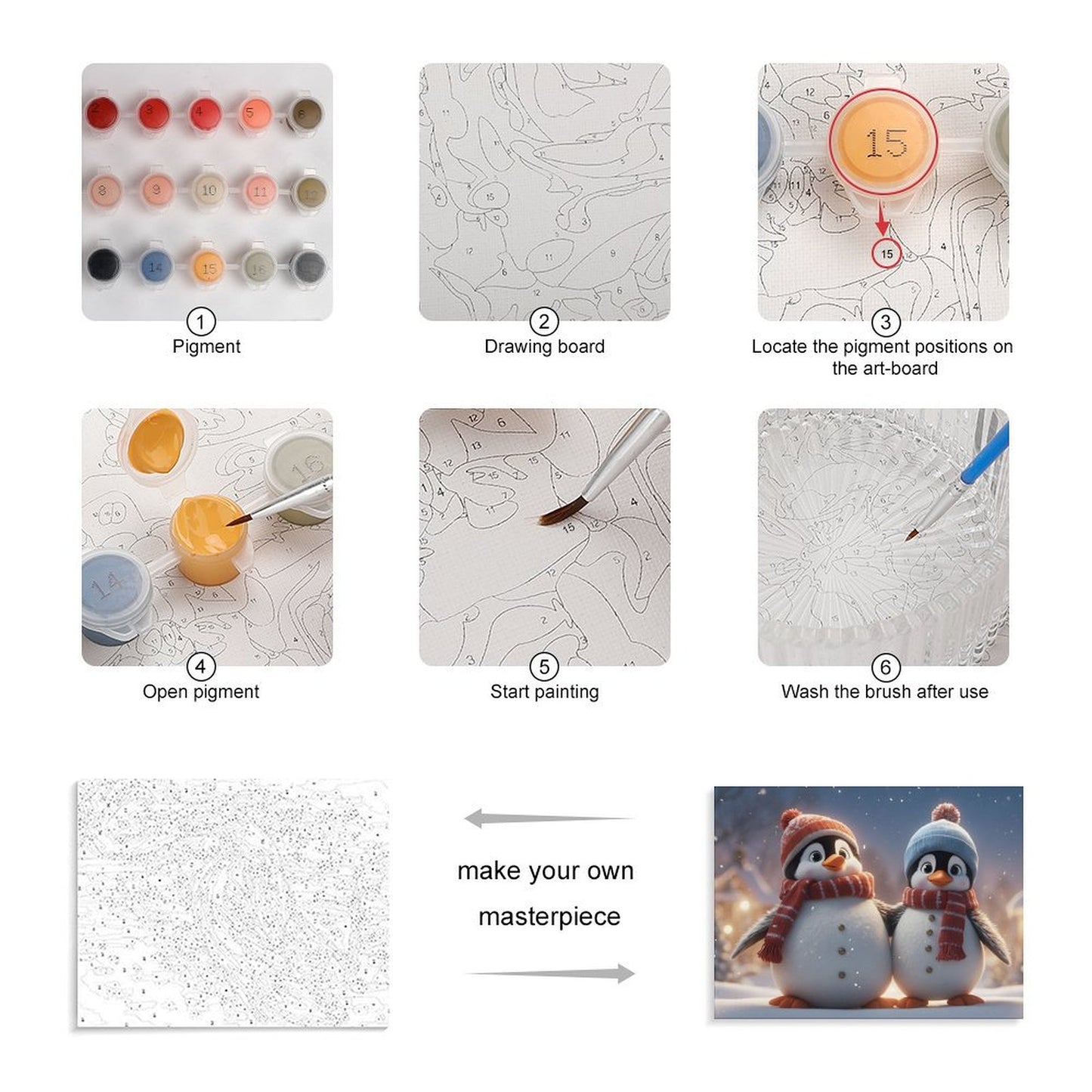 Paint by Number Penguin_2