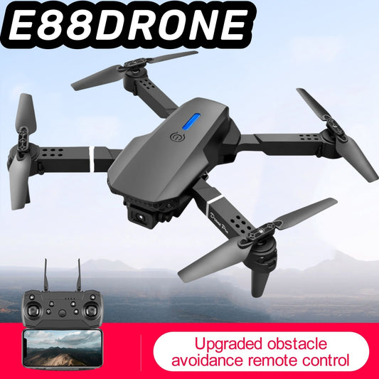 US Local The Battery Configuration Of The E88 Smart Camera Drone Features Real-time Image Transmission From A Single Camera. It Has One-click Touch And Landing Functions. This Is A Foldable Remote-controlled D