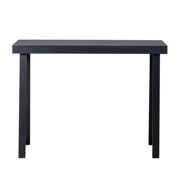 US Local Black Trapezoidal Leg Tabletop With Edge Pine Entrance Table