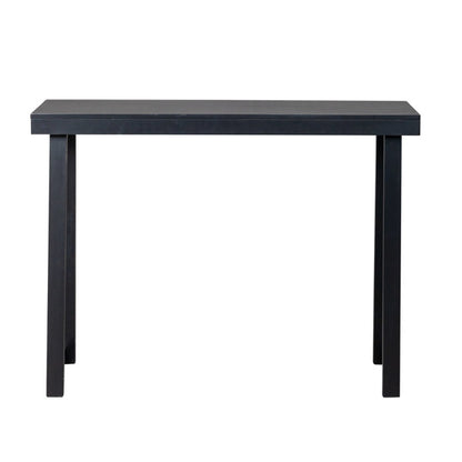 US Local Black Trapezoidal Leg Tabletop With Edge Pine Entrance Table