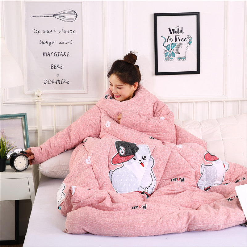 US Local Winter Lazy Quilt with Sleeves
