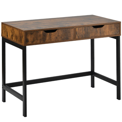 UK Local Computer Desk Dressing Table With 2 Drawers Work Table Home Office Table Industrial
