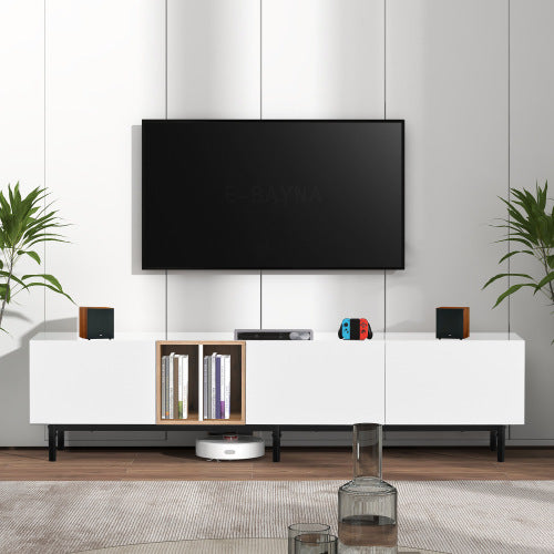 US Local Odern TV Stand Suitable For 80 Inch TV With 3 Doors