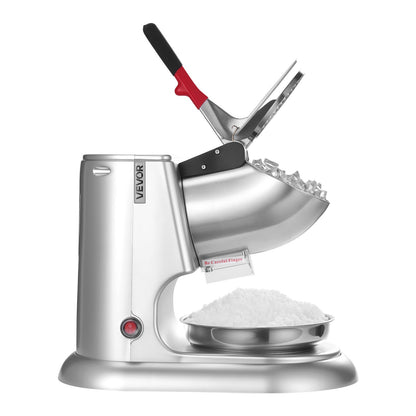 US Local Commercial Ice Crusher 220LBS H Electric Snow Cone Maker Shaved Ice Silver