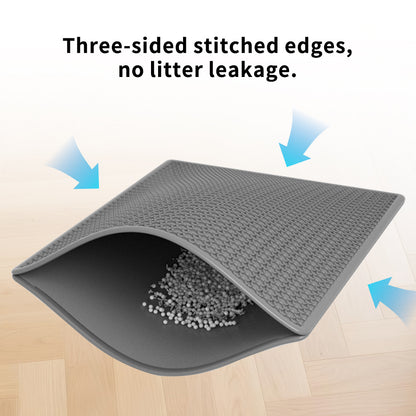 US Local Premium Cat Litter Mat - Leak-Proof Waterproof Base & Non-Slip Backing - Effectively Traps And Filters Litter For A Cleaner, Dry Floor