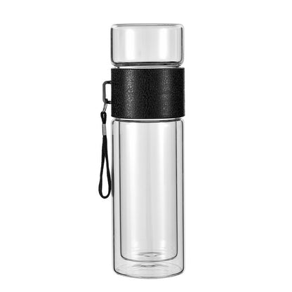 Borosilicate Tea Water Separation Glass Anti-scald Transparent Portable