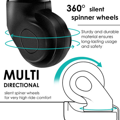 UK Local SET OF 3 ABS Hard Shell Travel Trolley Suitcase 4 Wheel Luggage Set Hand Luggage, 20,24,28 Inch