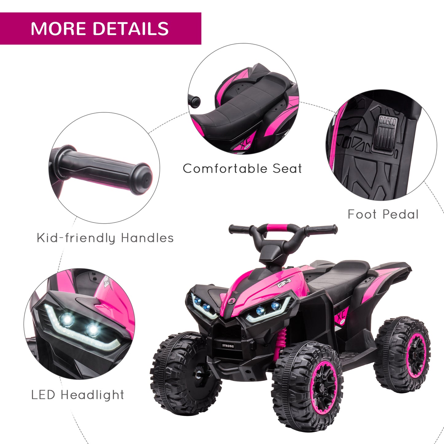 US Local 12V Kids ATV Quad Car with Forward & Backward Function