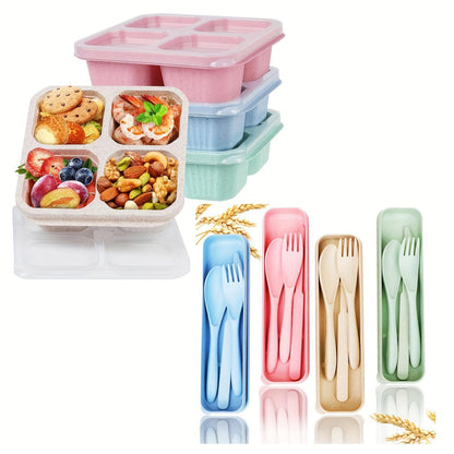 US Local Sustainable Diet 4-Piece Eco-Friendly Cutlery Set Biodegradable Reusable