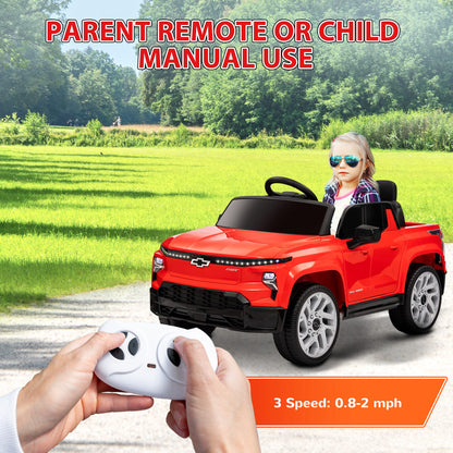 US Local 12V Chevrolet Silverado EV RST Licensed Kids Electric Car with Parent Remote Control