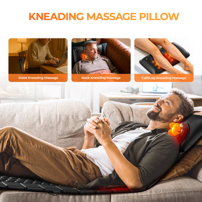 US Local Foldable Massage Mattress Controller With Smart Heating And Timer, Perfect For Full-body Relaxation At Home, Portable And Convenient For Home Use