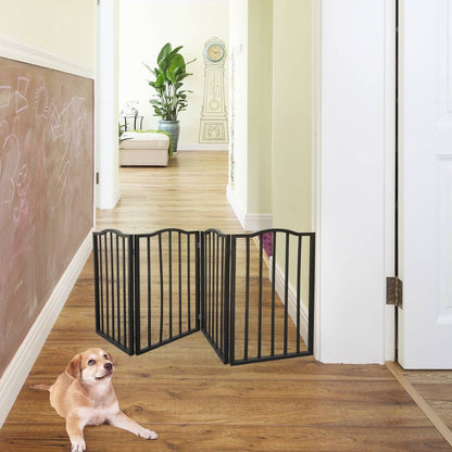 US Local Pet Gate,Dog Gate For Doorways,Stairs Or House,standing, Folding,Arc Wooden