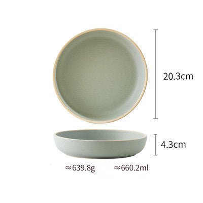 US Local Pure Color Matte Ceramic Plate