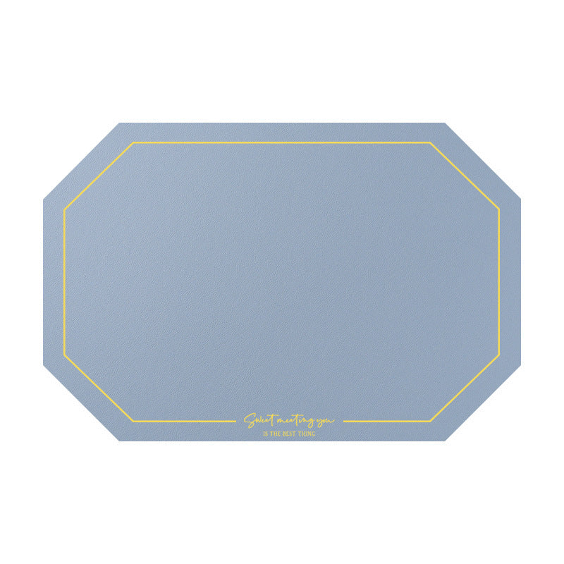 Octagonal Leather Placemat Waterproof Household Table Mat Heat Proof Mat Placemat