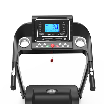 US Local Fitshow App Home Foldable Treadmill With Incline, Folding Treadmill For Home Workout, Electric Walking Running Treadmill Machine 5 LCD Screen 250 LB Capacity Bluetooth Music