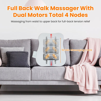 US Local 1 Set  Shiatsu Back Massager 3D Deep Tissue Kneading Massage Pillow Cordless USB Rechargeable With 3 Massaging Modes 2 Heating Levels 10Mins Auto-Off For Back Shoulder Waist Lumbar No Chair