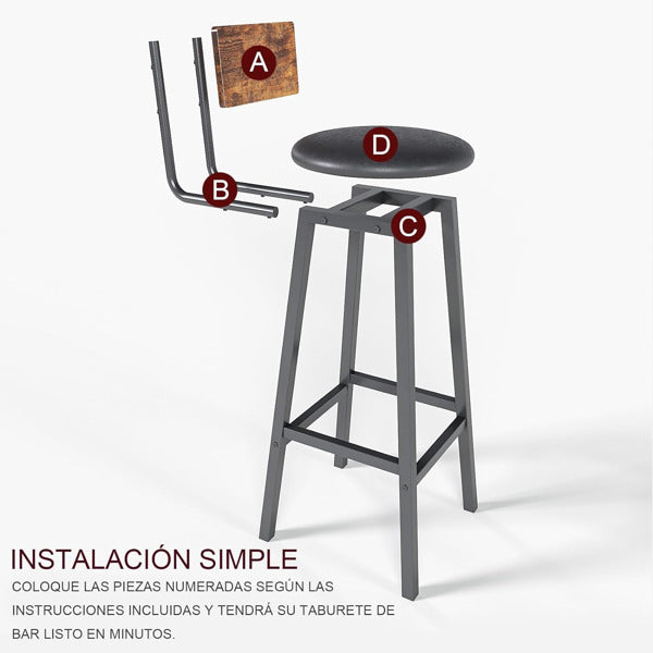 US Local Bar Stool 2-piece Set Not Shipped On Weekends