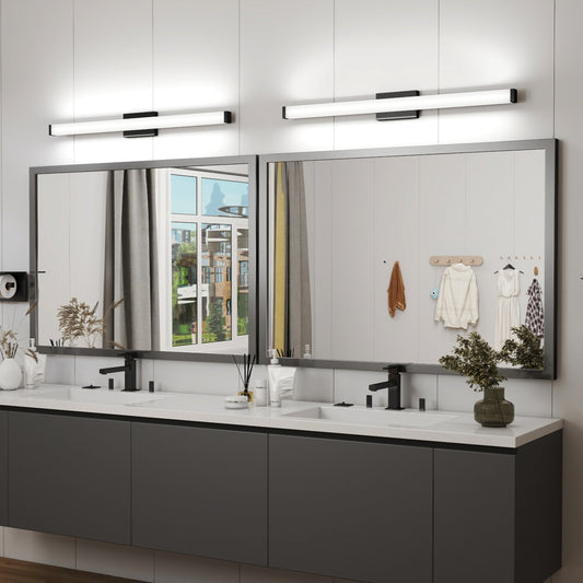 US Local Black Modern Bathroom Light Fixtures Over Mirror 41 Inch LED Vanity Lights Bar For Bath