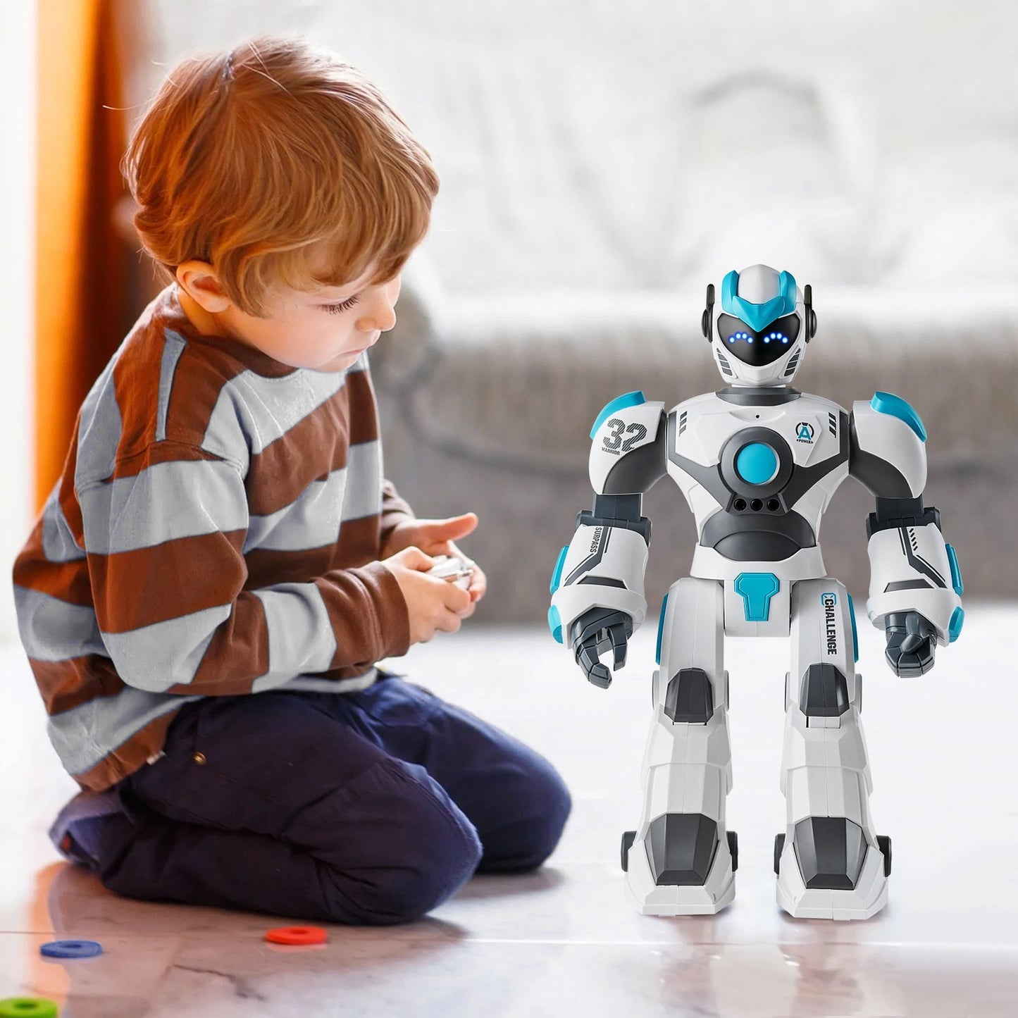 US Local VEVOR RC Robot Toy Talking Dancing Gesture And Voice Remote Control Programmable