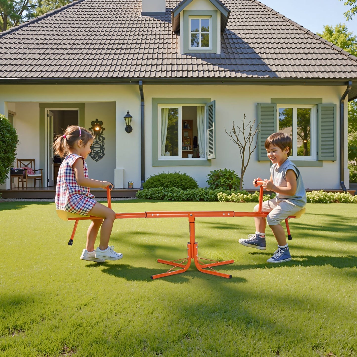 US Local Kids Seesaw 100 Lbs Capacity Swiveling 360 Degrees Rotating Teeter Totter