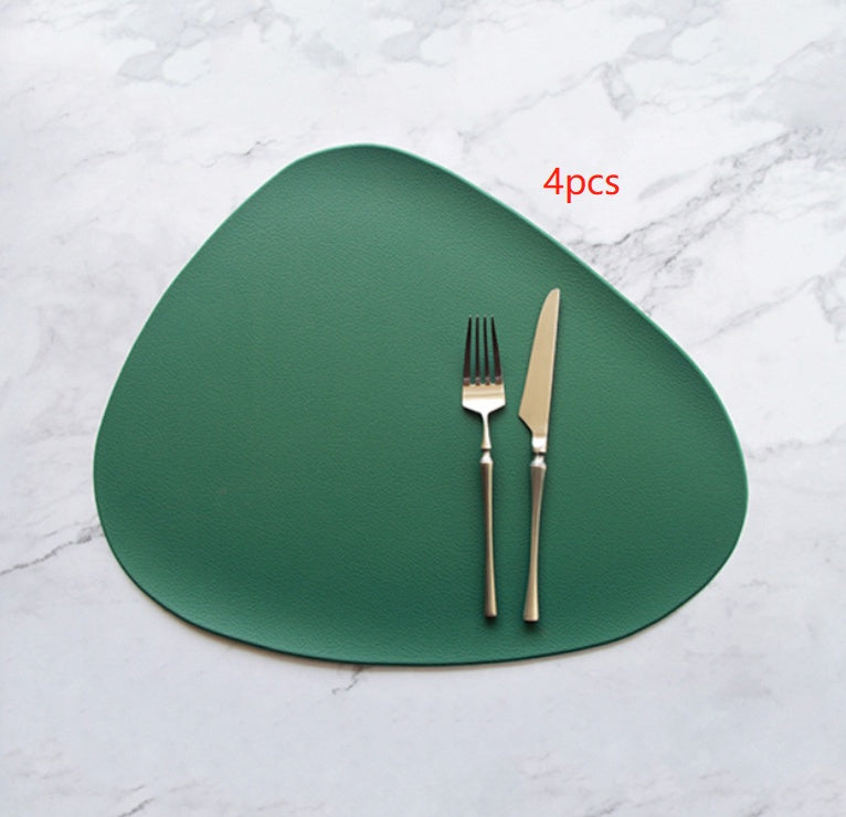 PU leather solid color placemat