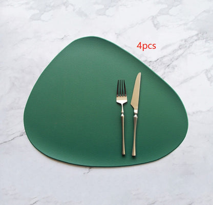 PU leather solid color placemat