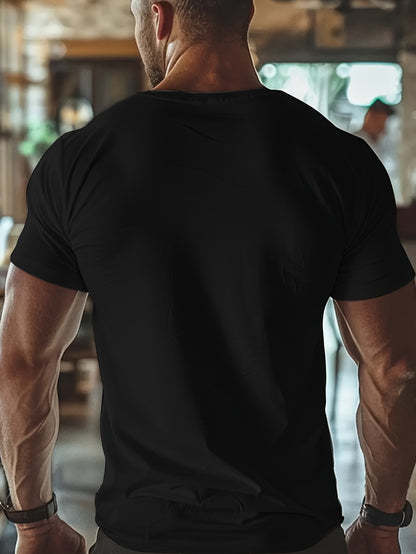 A Halloween Themed Graphic T-shirt - Casual Polyester Round Neck T-shirt With Spandex, Slightly Elastic, Regular Short Sleeved - Men's Halloween Ghost Print This Is Some Ghost Cloth Pullover