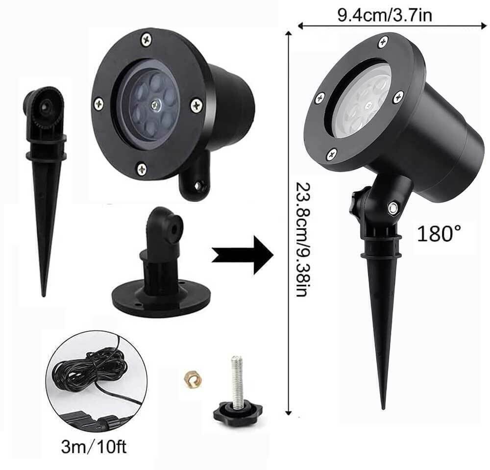 US Local 48 Pattern Christmas Projector Laser Light Snow LED Lamp Landscape Garden XMAS