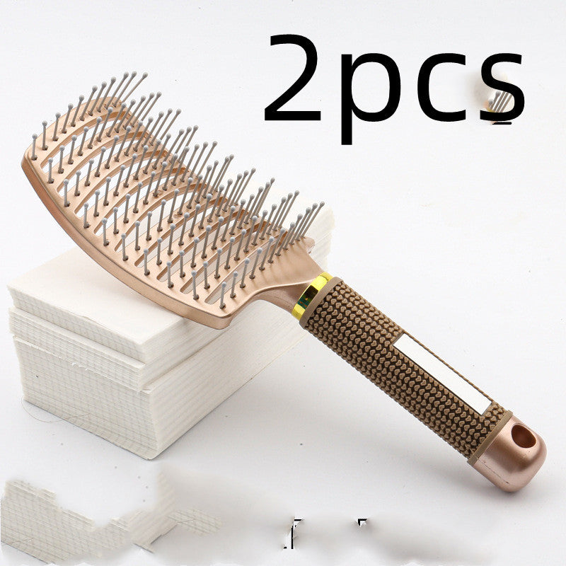 Large Curved Comb Hairbrush Boar Bristles Massage Comb Curly Hair Multifunctional Hair Brush