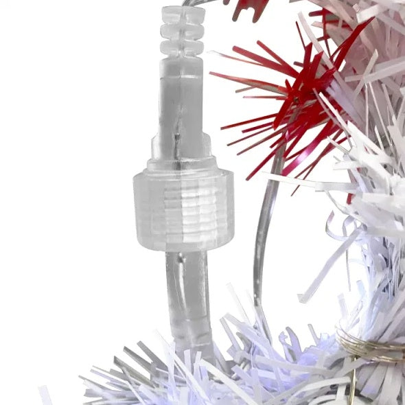 US Local 6FT Hinged Fir Artificial Fir Bent Top Christmas Tree, Xmas Tree Bendable Santa Hat Style Christmas Tree Holiday Decoration,1250  Branch Tips, 300 LED Lights X-mas