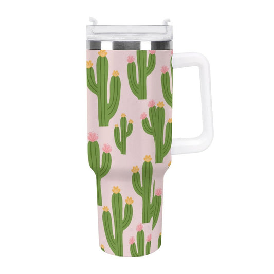 PHDT00425 POD US Local Tumbler 40 oz Large Capacity Car Cup Pink, Cactus